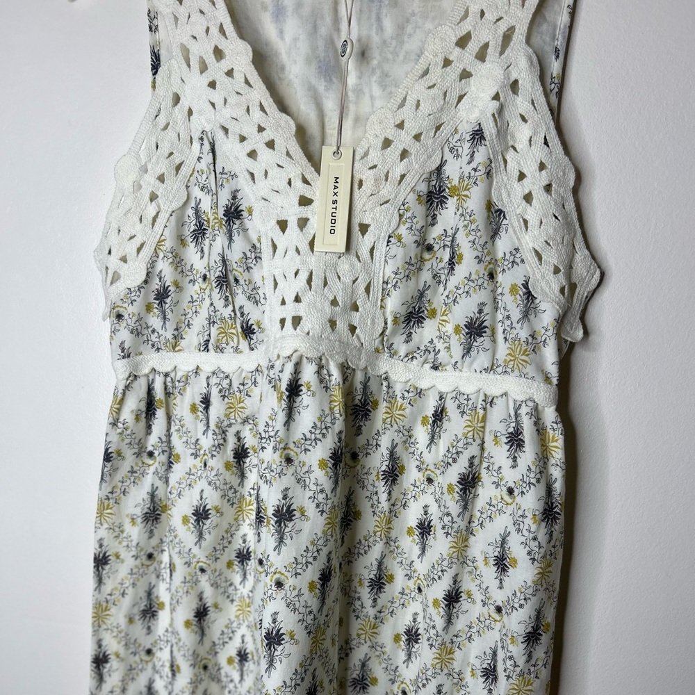 Max Studio Ivory Floral Maxi Dress